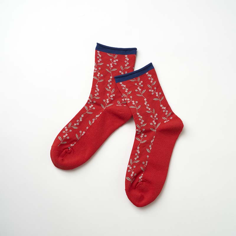 from F marja ベリー クルーソックス/RE